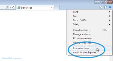 Internet Options