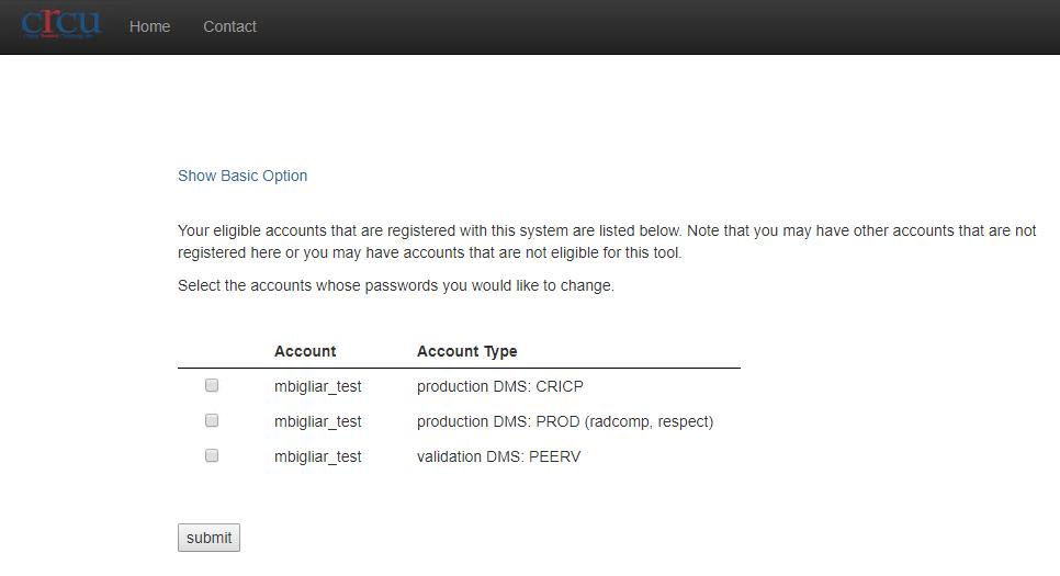 Advanced Password Page