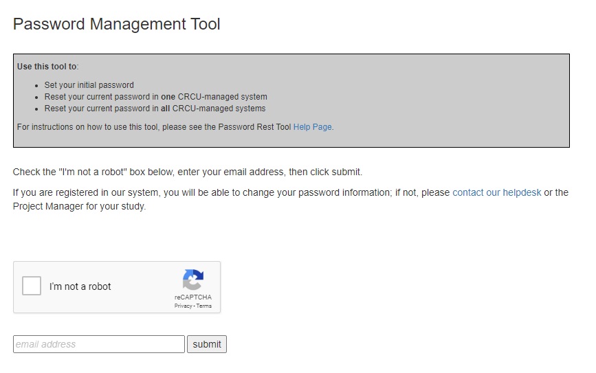 Password Reset Page