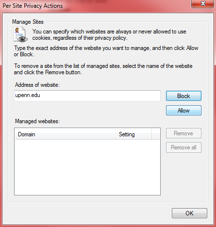 Manage Sites